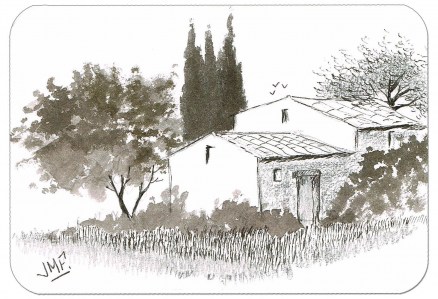 Artiste peintre de Provence, vente de cartes postales. "Noir & blanc"