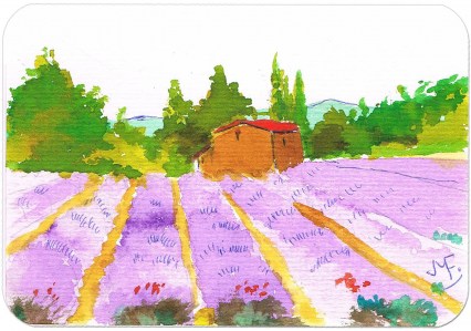 Artiste peintre de Provence, vente de cartes postales. "Provence"