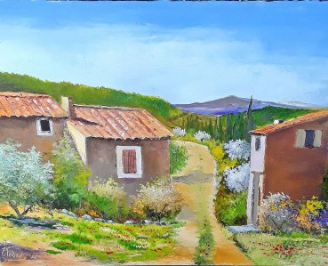 Jean Marie Ferrer artiste peintre de Provence, vente en ligne de tableaux à l'huile au couteau sur toile au couleurs de la Provence. Vieux mas provençal