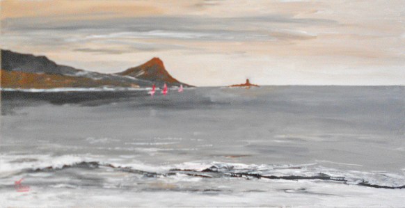 Jean Marie Ferrer artiste peintre de Provence, vente en ligne de tableaux à l'huile au couteau sur toile au couleurs de la Provence. Le grand large 100x50